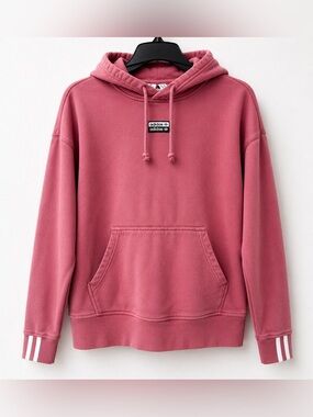 Adidas Originals Women’s Pink Mauve Pullover Hoodie Size Small S Logo Sweatshirt